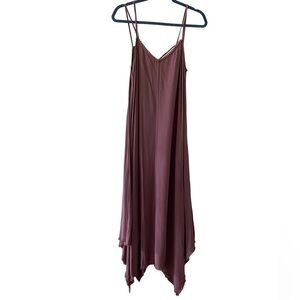 OTHERS FOLLOW Assymetrical Hem Boho Maxi Dress Mauve Size XS